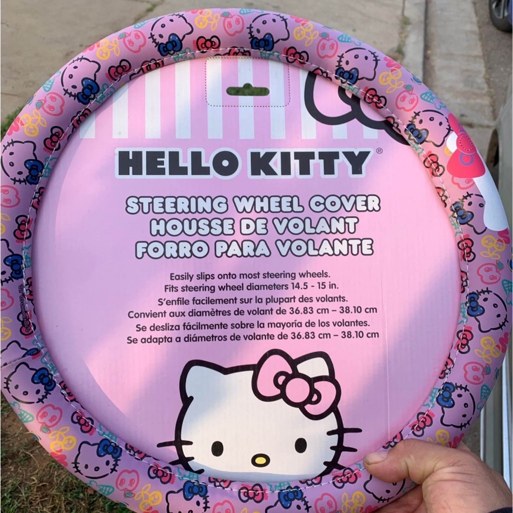 Hello Kitty Pink Steering Wheel Cover